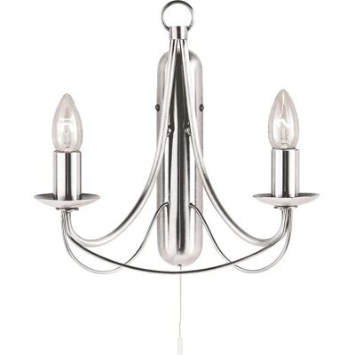 Applique a 2 candele Satin Silver - Applique Applique a 2 candele Satin Silver - Applique
