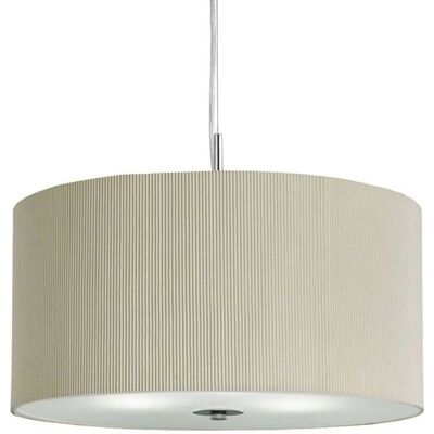Searchlight Panno a Piega Crema - Pendenti da Soffitto a 3 Luci - Lampada da Soffitto Searchlight Panno a Piega Crema - Pendenti da Soffitto a 3 Luci - Lampada da Soffitto