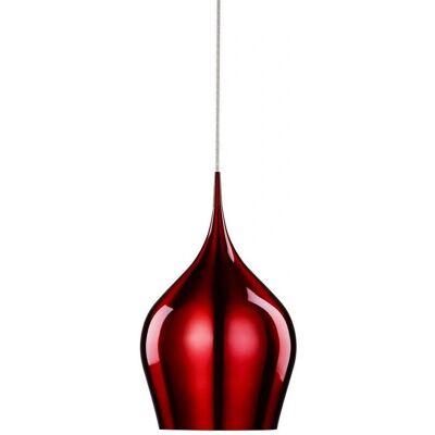 Lampada a Soffitto a Grande Cupola con 1 Luce Rosso Vibrante - Lampada a Pendolo Lampada a Soffitto a Grande Cupola con 1 Luce Rosso Vibrante - Lampada a Pendolo