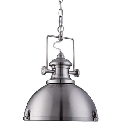 Lampada a Sospensione Industriale Argento Satinato - E27 60W Lampada a Sospensione Industriale Argento Satinato - E27 60W