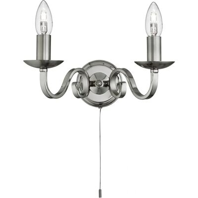 Applique a parete Richmond 2 luci - Argento satinato Applique a parete Richmond 2 luci - Argento satinato