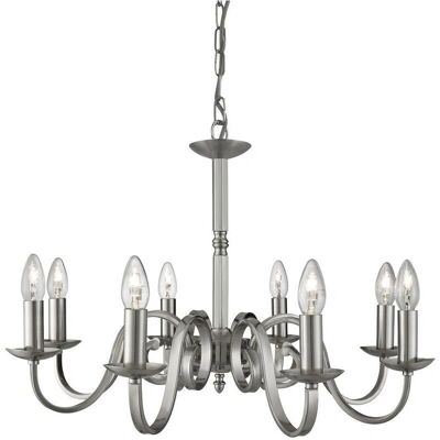 Lampadario Searchlight Richmond 8 luci - Argento satinato Lampadario Searchlight Richmond 8 luci - Argento satinato