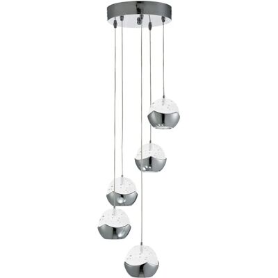 Searchlight Ice Ball LED 5 Light Pendant - Chrome Searchlight Ice Ball LED 5 Light Pendant - Chrome