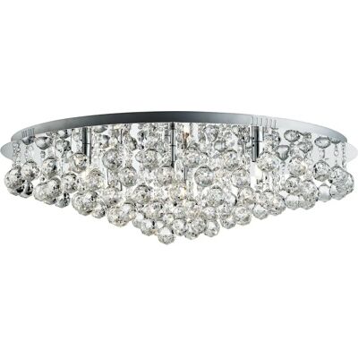 Lampadario semi-incasso Searchlight Lighting Hanna 8 luci Cromo - Sfere di cristallo Lampadario semi-incasso Searchlight Lighting Hanna 8 luci Cromo - Sfere di cristallo