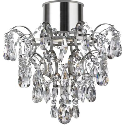 Lampadario da bagno in cristallo cromato Searchlight - IP44, GU10, 38x36cm Lampadario da bagno in cristallo cromato Searchlight - IP44, GU10, 38x36cm
