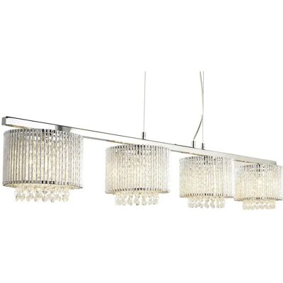 Searchlight Elise 4-Licht Deckenleuchte - Chrom, Klar mit Kristallen - Deckenpendel Searchlight Elise 4-Licht Deckenleuchte - Chrom, Klar mit Kristallen - Deckenpendel