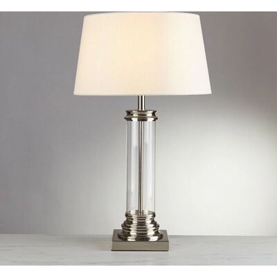 Searchlight EU5141SS Glas-Pedestal-Tischlampe - Tischlampe Searchlight EU5141SS Glas-Pedestal-Tischlampe - Tischlampe