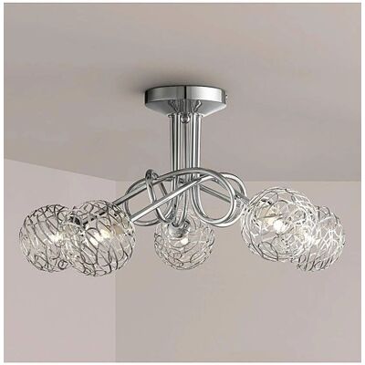 Unbranded - Twist Five Light - Chrome - Ceiling light Unbranded - Twist Five Light - Chrome - Ceiling light