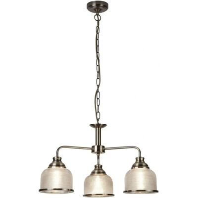 Searchlight Lighting Searchlight EU - Bistro 3 Luce Pendenti da Soffitto Multi Bracci Bianco, Ottone Antico, E27 Searchlight Lighting Searchlight EU - Bistro 3 Luce Pendenti da Soffitto Multi Bracci Bianco, Ottone Antico, E27
