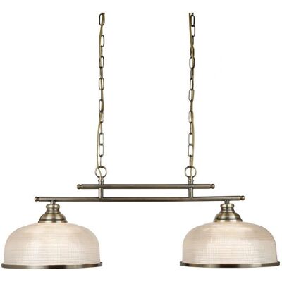 Searchlight Lighting Bistro II - 2 Light Ceiling Pendant Bar Antique Brass - Ceiling Pendant Searchlight Lighting Bistro II - 2 Light Ceiling Pendant Bar Antique Brass - Ceiling Pendant