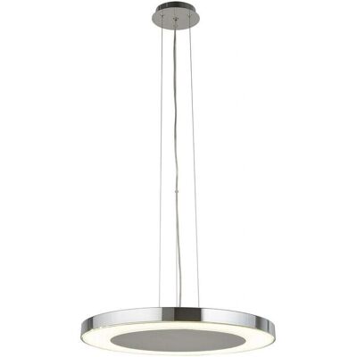 Lampadario a Sospensione LED Searchlight Lexi Cromo Bianco Vetro - Lampadario a sospensione Lampadario a Sospensione LED Searchlight Lexi Cromo Bianco Vetro - Lampadario a sospensione