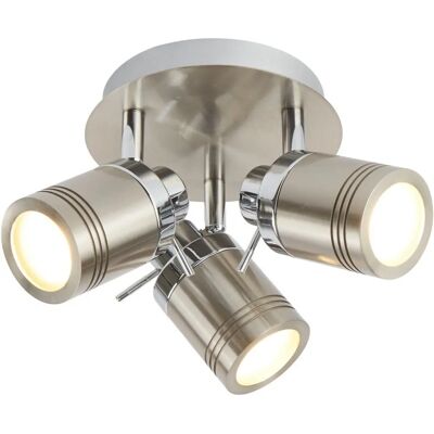 Stropní koupelnové svítidlo Searchlight Samson 3 světla Satin Silver Stropní koupelnové svítidlo Searchlight Samson 3 světla Satin Silver