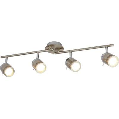 Searchlight Samson 4 Licht Badezimmer Deckenstrahler Satin Silber - Badezimmerbeleuchtung Searchlight Samson 4 Licht Badezimmer Deckenstrahler Satin Silber - Badezimmerbeleuchtung