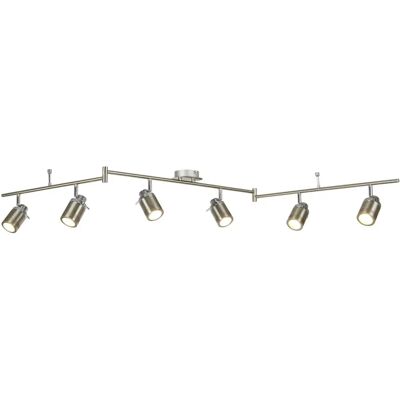 Searchlight Samson 6 Light Badezimmer Decken-Spotsleiste Satin Silver - Badezimmerlampe Searchlight Samson 6 Light Badezimmer Decken-Spotsleiste Satin Silver - Badezimmerlampe