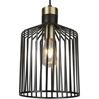 Gabbia di Uccelli Searchlight - Lampada a Soffitto 1 Luce - Nero/Bronzo Antico Gabbia di Uccelli Searchlight - Lampada a Soffitto 1 Luce - Nero/Bronzo Antico