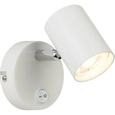 Searchlight Rollo - Lampada da muro bianca con LED integrato Searchlight Rollo - Lampada da muro bianca con LED integrato