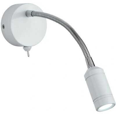 Searchlight Lighting Searchlight - LED 1 Light Indoor Adjustable Wall Reading Light White Searchlight Lighting Searchlight - LED 1 Light Indoor Adjustable Wall Reading Light White