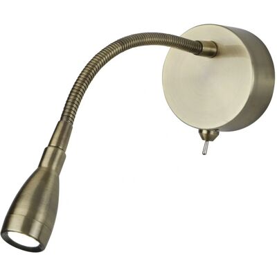 Searchlight Lighting Searchlight - LED 6 Light Flexible Indoor Wall Reading Light Antique Brass Searchlight Lighting Searchlight - LED 6 Light Flexible Indoor Wall Reading Light Antique Brass