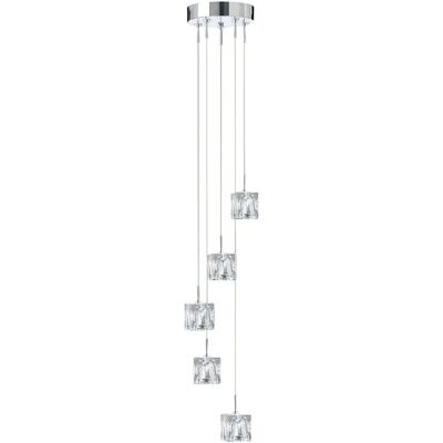 Searchlight Cubo di Ghiaccio LED - Pendente Spiralato 5 Luci Searchlight Cubo di Ghiaccio LED - Pendente Spiralato 5 Luci