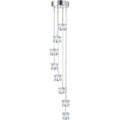 Searchlight Ice Cube LED 8 Light Spiral Cluster Pendant Chrome - Lighting Fixture Searchlight Ice Cube LED 8 Light Spiral Cluster Pendant Chrome - Lighting Fixture