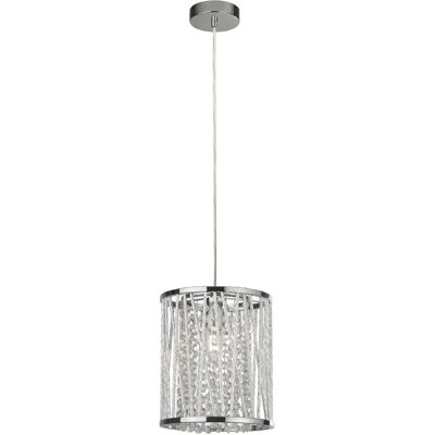 Searchlight Elise Lampadario a Sospensione 1 Luce Cromo - Lampadario Searchlight Elise Lampadario a Sospensione 1 Luce Cromo - Lampadario