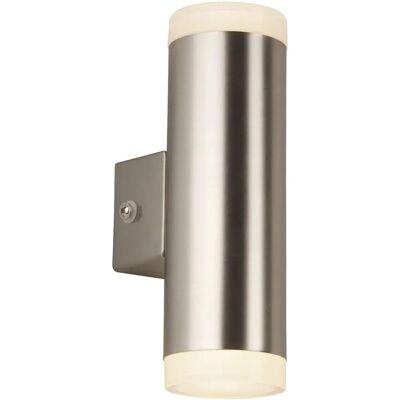 Applique da parete LED esterna Searchlight Satin Silver - IP44 Applique da parete LED esterna Searchlight Satin Silver - IP44