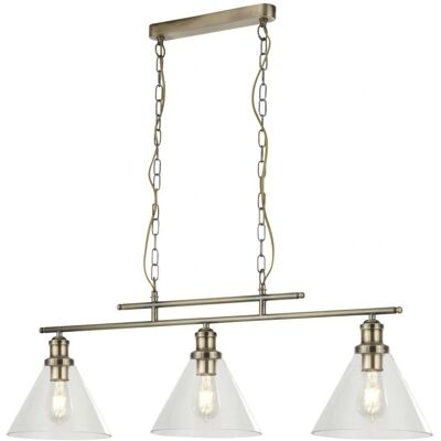 Pendente Pyramid 3 Luci Ottone Antico - Lampada da Soffitto Pendente Pyramid 3 Luci Ottone Antico - Lampada da Soffitto