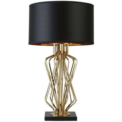 Searchlight Ethan Table Lamp - Gold, Black Shade - Table Lamp Searchlight Ethan Table Lamp - Gold, Black Shade - Table Lamp