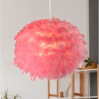 Unknown - Feather Ball Pendant - Pink - 50 cm - Pendant lamp Unknown - Feather Ball Pendant - Pink - 50 cm - Pendant lamp