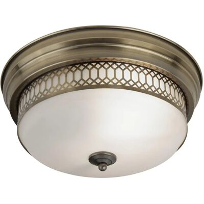 Searchlight Edinburgh 2 Luce Bagno Soffitto - Ottone Antico Searchlight Edinburgh 2 Luce Bagno Soffitto - Ottone Antico