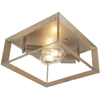 Luce da Soffitto Heaton 2 Luci - Argento Anticato Luce da Soffitto Heaton 2 Luci - Argento Anticato