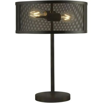 Searchlight Black Mesh 2-Light Table Lamp - Light Fixture Searchlight Black Mesh 2-Light Table Lamp - Light Fixture