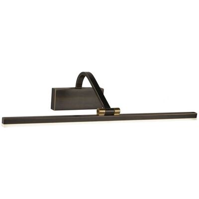 Luce Immagine LED Bilbao - Nero Spazzolato Oro - 51cm Luce Immagine LED Bilbao - Nero Spazzolato Oro - 51cm