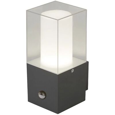 Lampada da Parete Esterno Grigia con Sensore PIR - Lampada da Parete Esterno Lampada da Parete Esterno Grigia con Sensore PIR - Lampada da Parete Esterno