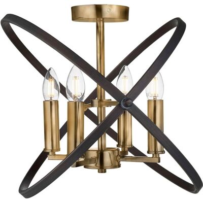 Luce a Soffitto Searchlight Hoopla 4 Luci - Stile Classico Moderno Luce a Soffitto Searchlight Hoopla 4 Luci - Stile Classico Moderno
