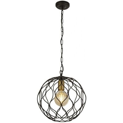 Searchlight Lighting Finesse Einzelne Deckenleuchte - Schwarz mit Gold - Deckenleuchte - Beleuchtung Searchlight Lighting Finesse Einzelne Deckenleuchte - Schwarz mit Gold - Deckenleuchte - Beleuchtung