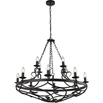 Lampadario Searchlight Cartwheel 12 Luci - Lampada a sospensione Lampadario Searchlight Cartwheel 12 Luci - Lampada a sospensione
