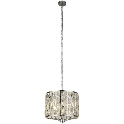 Searchlight Bijou 3-Licht Chrom Deckenleuchte - Kristall Searchlight Bijou 3-Licht Chrom Deckenleuchte - Kristall