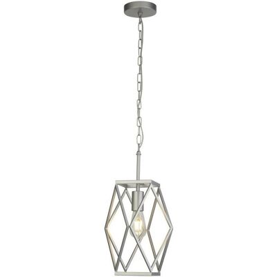 Searchlight Lighting 47175 Suspension simple en argent satiné - Plafonnier - Publicité Searchlight Lighting 47175 Suspension simple en argent satiné - Plafonnier - Publicité