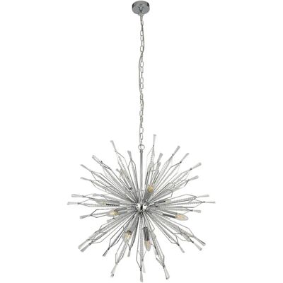 Searchlight Starburst 10 Light Chrome Pendant - Pendant Light Searchlight Starburst 10 Light Chrome Pendant - Pendant Light