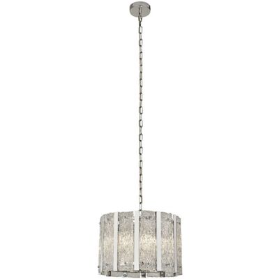 Lampada a sospensione Alexandra 5 luci argento satinato - Lampadario Lampada a sospensione Alexandra 5 luci argento satinato - Lampadario