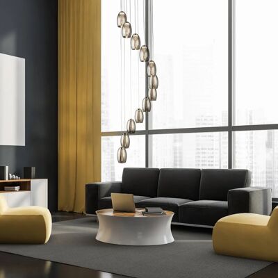 Searchlight Cyclone 12-Licht LED-Kaskaden-Deckenleuchte - Rauchglas Searchlight Cyclone 12-Licht LED-Kaskaden-Deckenleuchte - Rauchglas