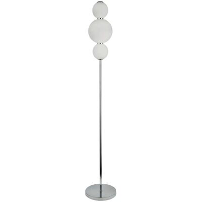 SEARCHLIGHT Snow Ball Acciaio Bianco LED Lampada da terra - Lampada da terra SEARCHLIGHT Snow Ball Acciaio Bianco LED Lampada da terra - Lampada da terra