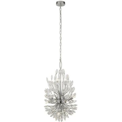 Lampadario a pendente con cristallo Searchlight Peacock 14 luci Lampadario a pendente con cristallo Searchlight Peacock 14 luci