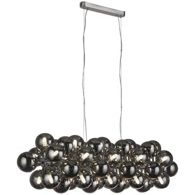 Lampadario in Vetro Fumato Searchlight Berry 25 Luci - Soffitto Lampadario in Vetro Fumato Searchlight Berry 25 Luci - Soffitto