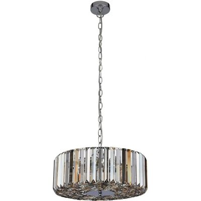 Lampadario a 5 luci Searchlight Chapeau in cromo Lampadario a 5 luci Searchlight Chapeau in cromo