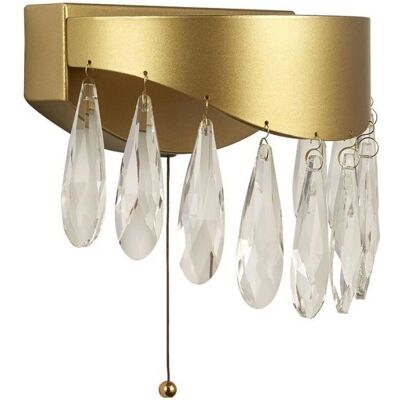 Searchlight Lighting Jewel LED Wandleuchte - Gold, Kristall - Wandleuchte Searchlight Lighting Jewel LED Wandleuchte - Gold, Kristall - Wandleuchte