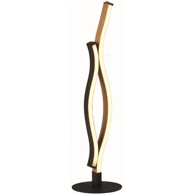 Searchlight Black Wood Effect Bloom Swirl LED Tischleuchte - Tischlampe Searchlight Black Wood Effect Bloom Swirl LED Tischleuchte - Tischlampe