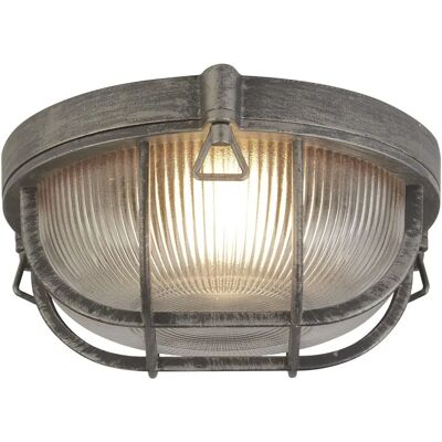 Searchlight Schwarz Silber Aluminium Außenleuchte - IP44 Searchlight Schwarz Silber Aluminium Außenleuchte - IP44