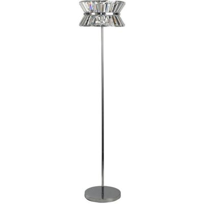 Lampada da terra Uptown - 3 luci, Cromata e trasparente, 150cm Lampada da terra Uptown - 3 luci, Cromata e trasparente, 150cm